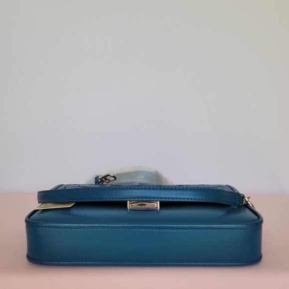 MICHAEL KORS Bradshaw Woven Smooth Leather Convertible Bag- Deep M.🎈⭐SALE $175. - Picture 9 of 16